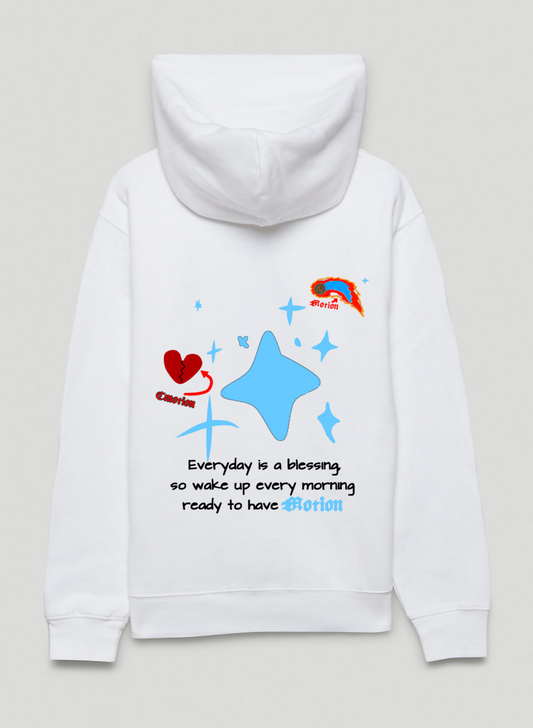 Blue stare motion graphic hoodie