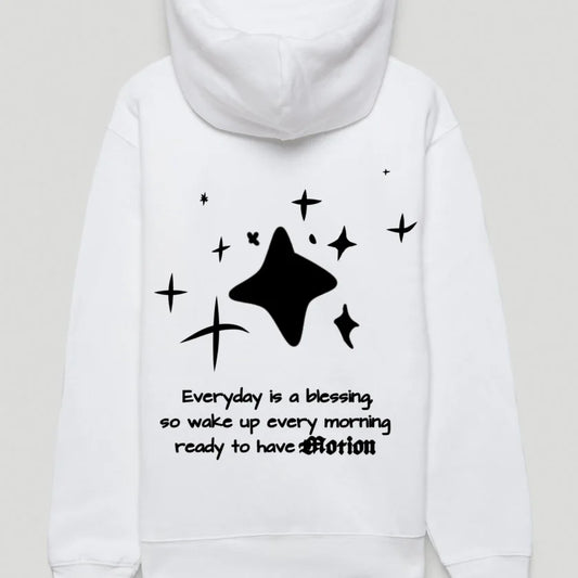 Black star motion hoodie graphic hoodie